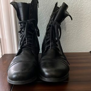 Black Steve Madden Combat Boots